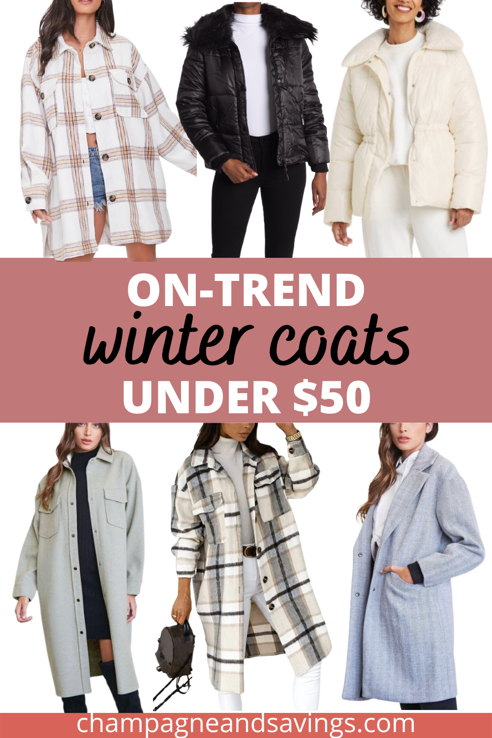Women's winter 2025 coats under $50